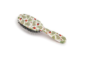 Rock &amp Ruddle Natural Mixed Boar Bristle Hair Brush for Women and Kids (Small 6.9) - Perfect for Wet or Dry Hair Detangling Smoothing Blowdrying - Designed &amp Made in UK - Ladybirds