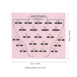 Tape in Placement Board, Acrylic Hair Extension Stand, Hair Display Holder Rack, for Hair Extensions Multi Function Wig Display Holder, Hairdresser Hair Salon Accessories (White) (Light Pink)