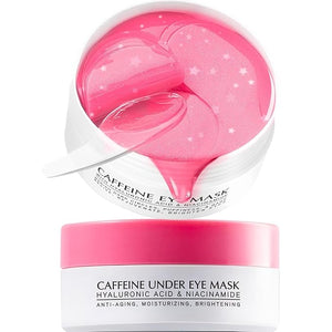 Enaskin Naturals Under Eye Patches for Dark Circles: 60 Pairs Caffeine Eye Gels Mask - Reduce Wrinkles Puffy &amp Bags - Skin Treatment Pads - Anti Aging Moisturizer For Women (Pink 2 Pack)