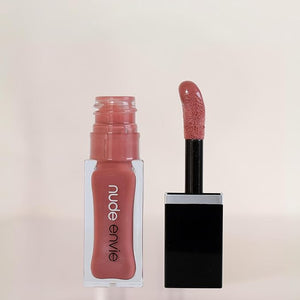 nude envie - Lip Gloss - High-Shine Finish - Moisturizing &amp; Easy Application - Luxury Hydration - Non-Sticky Formula - With Vitamin E &amp; Glycine Soja Oil - Vegan, Paraben-Free &amp; Cruelty-Fre