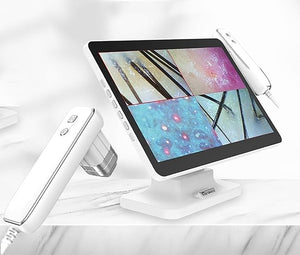 HD Scalp Analyzer Skin Hair Scalp Detector with 14.1 inch LCD Screen 22¡Æ Angle Adjustment 10 Million Pixels and 4 Frames Comparison for Beauty Salon Home Hair Salon