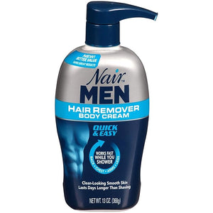 Nair Men's Hair Removal Cream Body Hair Remover for Men 13 Oz Bottle