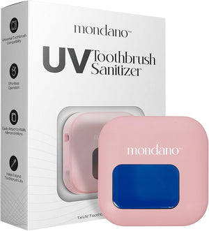 Mondano UV-C Toothbrush Sanitizer and Holder Toothbrush Case - Manual/Electric Toothbrush Cover for Any Toothbrush Head - Rechargeable Toothbrush Travel Case Tooth Brush Cover Cap for Home
