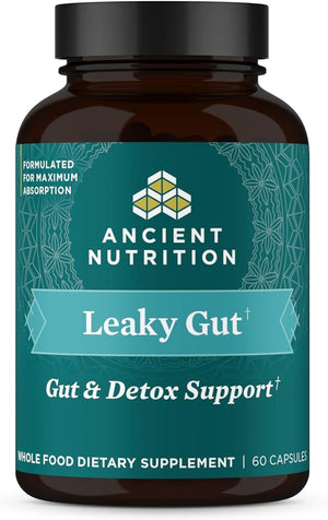 Ancient Nutrition Gut Health Supplement Leaky Gut Capsules 60ctFormulated with Licorice Root Astragalus Marshmallow and L-Glutamine Gluten Free Paleo and Keto Friendly 60 Ct