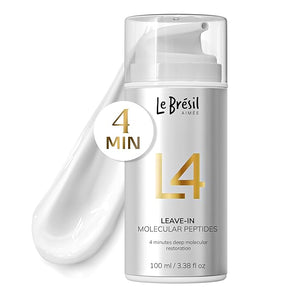 Leave-In L4 Molecular Peptides Hair Mask - Repairs Dry or Damaged Hair - Deep Molecular Restoration In 4 minutes - 100ml / 3.38 Fl Oz