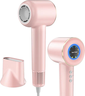 Smart Ionic Hair Dryer with Intelligent Grip Sensor Thermo-Control Self-Cleaning Function110000 RPM Low Noise Blow Dryer with Magnetic Concentrator Lightweight Hairdryer for Women