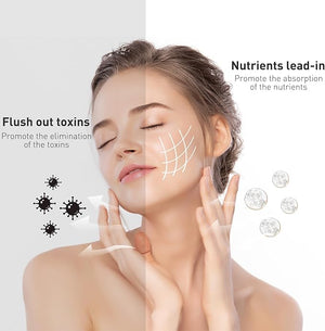 Neck &amp; Face Massager, 7-Color LED Multifunctional Facial Massager, White - Face Sculpting Tool