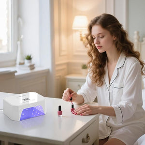 Lavinda 54W Corded UV LED Nail Lamp for Gel Nails - Plug-in Professional Nail Dryer with Fast Curing, 4 Timers, Touch Screen, Compatible with All Gel Polishes (White)