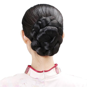 RemeeHi Braided Updo Hair Extensions Clip in/on Costume Bun Chignon Hairpieces 10#