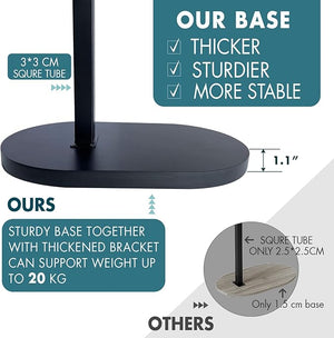 Bamboo Bathtub Tray Table with Sturdy Base &amp Thick Metal Bracket Adjustable Height Perfect Bathroom Tub Accessories Bed Side Desk Sofa End Table Gift for Women Men