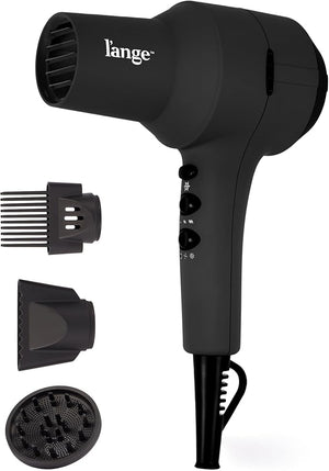 L'ANGE HAIR PowerStyle Ionic Turbo Hair Dryer | 1875W Fast Drying &amp Precision Styling for Long-Lasting Frizz-Free Looks | Advanced Ionic Technology Smooths &amp Shines Hair (Black)