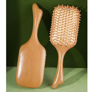 Hair Brushes Air Cushion Hair Combs Scalp Massagers Hair Combs Women Wood Massage Hairbrush 9.6Inch