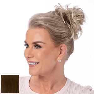 Toni Brattin Twist Classic - Hair Piece Accessory - Instant Volume &amp Styling for Women - Wrap Around Short or Long Ponytail - Quick and Easy to Use Wrap Up Bun - Heat-Friendly Fiber (Light Brown)