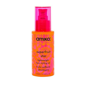 amika superfruit star lightweight hair styling + heat defense oil | heat protection strengthen + reduce breakage smooth frizz add glossy shine | for all hair types