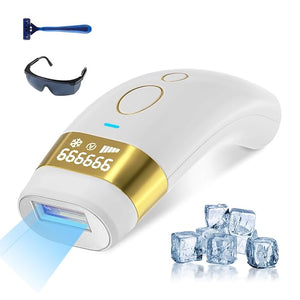 Laser Hair Removal with Ice Cooling for Women and Men 999999 Flashes IPL Hair Remover Device 5 Adjustable Levels for Legs Underarm Arm Face Body Corded