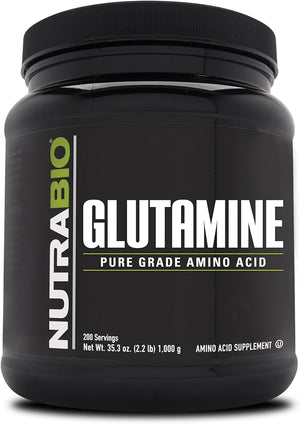 NutraBio Pure L-Glutamine Powder - L-Glutamine Supplement- Amino Acid - Pure Grade: Absolutely no Additives Fillers or Excipients! - Muscle Recovery Supplement - (1000 Grams)