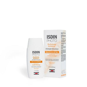 ISDIN Eryfotona Actinica Zinc Oxide and 100% Mineral Sunscreen Broad Spectrum SPF 50+ No White Cast Suitable for Sensitive Skin