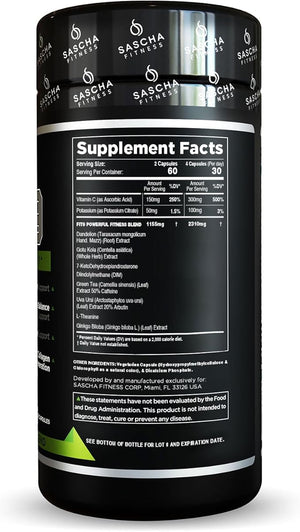 Sascha Fitness Fat Loss pills | Collagen support | Fluid Balance | FIT9 Ingredients: 7Keto + Uva Ursi, Gotu Kola, L-Theanine,Gingko Biloba,DIM,Green Tea | Weight Loss Supplements-Vegan-120 Natural Cap