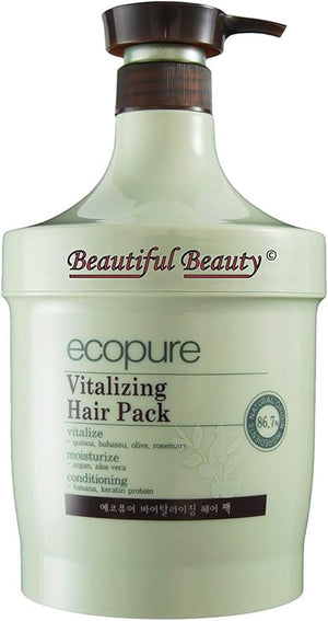EcoPure VITALIZING Hair Pack - Natural Origin Ingredients 86.7% - 1000ml / 33.81 fl.oz