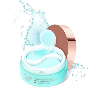 FOREO IRIS Hydrating Hydrogel Eye Mask - Dark Circles Under Eye Treatment for Women &amp Men - Puffy Eyes Treatment - Hydrating &amp Refreshing - Vegan - All Skin Types - 60 Under Eye Patches