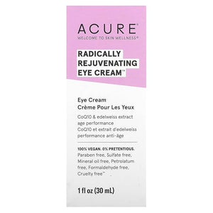 ACURE Radically Rejuvenating Eye Cream, 1 Fl. OZ. - Pack of 2.