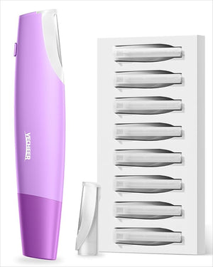 Sonic Dermaplaning Tool for Women Face: Peach Fuzz &amp Dead Skin Painless Remover w/LED Light - 3-Speed Facial Exfoliating Dermaplaning Razor Set - 8 PCS Dermablades - Christmas Gift for Women