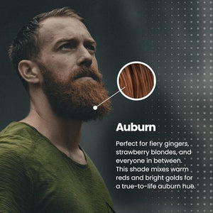 True Sons Hair Dye Foam for Men - Natural Look -Effortless, Multi-Use Dye Kit with Instant Color Booster Applicator, Ammonia-Free Formula For Sensitive Skin, Simpler Hair dye (3 Bottles, Auburn)