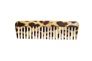 Rock &amp; Ruddle Wide Tooth Comb. Perfect for Detangling Wet Hair and Applying Hair Color. Leopard Design