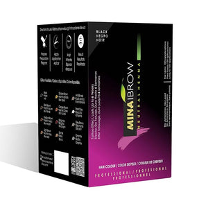 Mina ibrow Hair Color Refill Pack Black|Long Lasting Natural Spot coloring and Professional Hair Tinting PowderWater and Smudge Proof|No Ammonia No Lead with 100% Gray Converge