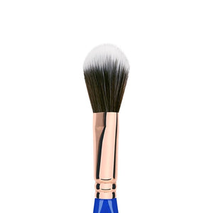 Bdellium Tools Professional Makeup Brush - Golden Triangle 965 Duo Fibre Blusher - With All Vegan and Soft Synthetic Fibers, For Applying Pop of Color (Blue, 1pc)