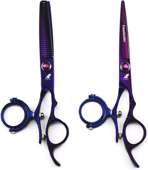6.0" Swivel Thumb Hair Cutting Shears Hairdressinghaircutting Scissors 720 Degree Rotating Thumb Shears Swivel Thumb Scissor Flying Shears Hair Cutting Shears