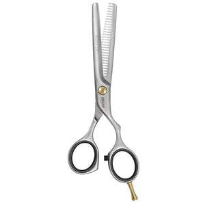 Jaguar Shears Pre Style Relax 5.5 Inch Offset Professional Ergonomic Steel Hair Thinning Texturizing Cutting and Trimming Scissors for Salon Stylist Beauticians Hair Dressers and Barbers