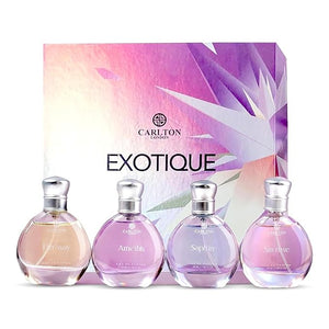 Carlton London Exotique Women's Perfume Gift Set, 4 Premium Fragrances with Far Away, Amethis, Sapphire, Girl Rose, 30ml Each, Luxury Fragrance Collection