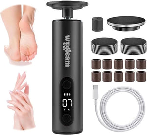 Electric Callus Remover for Feet &amp Nail File Drill Kit - 2 in 1 Rechargeable Pedicure Tools for Flawless Feet - Professional Foot File with 3 Speeds for Dead Skin Removal - at Home Pedicure