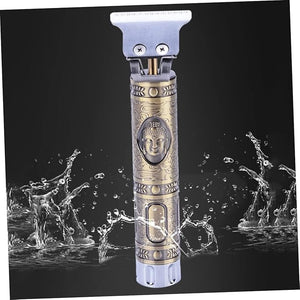 1set Bronze Buddha Head Charging Hair Clipper Professional Hair Trimmer Kit for Salon Home Use Compact Cutting Tool with Charging