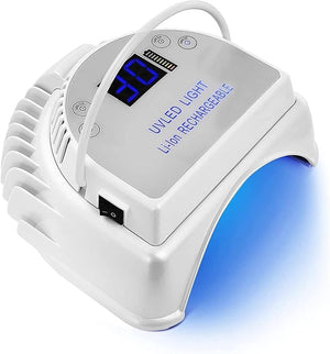 64W Rechargeable Pro LED Gel Nail UV Light UV LED Nail Lamp Cordless Led Light for Nails(White)
