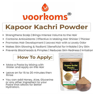 Premium Kapoor Kachri Powder Herbal Supplement for Hair Care &amp Scalp Health 100gm