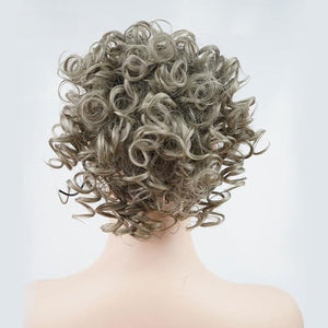 Hair Accessories Ladies Fashion Wig Fluffy Curly Hair Bun Short Curly Hair Comb Ball Head Ponytail Hair Extension Synthetic Hair Bun Hair Pieces For Women(05)