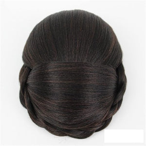 Hair Bun Pieces for Women 1 Pack Synthetic Bun Braided Ponytail Hair Extensions Women's Donut Curls Accessories for Women
