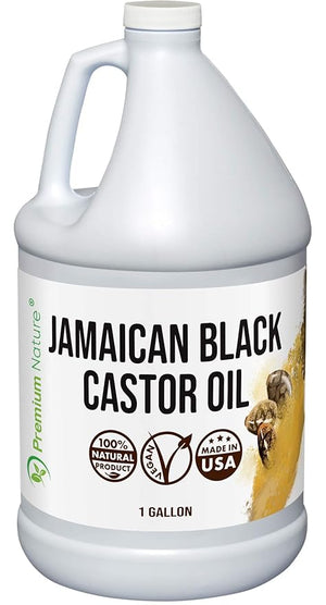 Jamaican Black Castor Oil - Hair &amp; Beard Growth, Edge Control, Natural Cold Pressed Organic Oil for Hair, Skin &amp; Natural Products - 1 Gallon (Packing May Vary)