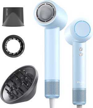 PLUZZ Ionic Hair Dryer with Diffuser Professional High-Speed Blow Dryer for Women &amp Men 110000 RPM Brushless Motor Fast Drying &amp Low Noise Thermo-Control Lightweight &amp Compact for Hom