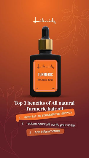 Turmeric Natural Hair Oil, Promotes Hair Growth, All Natural