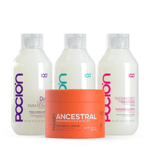 La Pocion Hair Treatment Kit Collection - Complete 4-Piece Set: Shampoo Treatment Conditioner Leave-In Conditioner and Hair Mask for Ultimate Nourishment and Repair