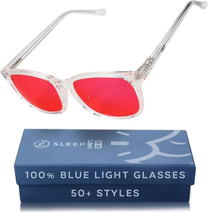 100% Blue Light Blocking Glasses - Women + Men - Better Sleep - Anti Eye Strain Protection - Computer Screens Gaming