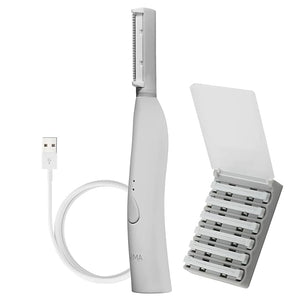 SPA SCIENCES - SIMA Patented Dermaplane Razor for Women Face ? Painless 2-in-1 Facial Exfoliation &amp Peach Fuzz Hair Removal ? Anti-Aging ? 3 Speeds ? Rechargeable ? 7 Weeks Treatment