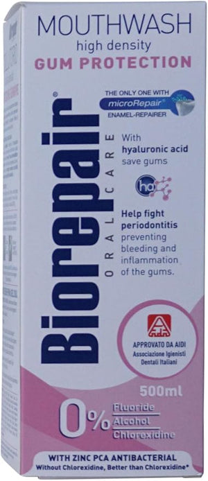 Biorepair: " Collutorio " Mouthwash High Density Gum Protection 500ml /16.91 fl.oz, Pack of 3
