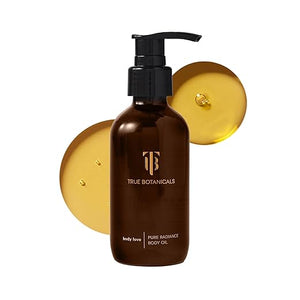 True Botanicals Pure Radiance Body Oil | Anti-Aging Body Oil for All Skin Types | Moisturize &amp; Restore Skin Health | Dermatologist Tested, All Natural, Vegan, Clinically Proven | 3.9 fl oz | 114 m