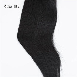 RemeeHi 3/4 Half Wig 100% Indian Remy Human Hair Silky Straight Hair Weft Cap to Choose 26 260g #1b Natural Black