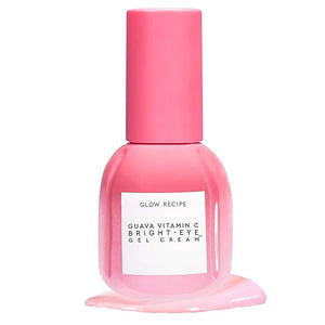 Glow Recipe Guava Vitamin C Brightening Eye Gel - Niacinamide Peptides &amp Green Caffeine Gentle Under Eye Cream for Dark Circles Puffiness &amp Bags - Lightweight Hydrating Firming - Makeup Pr