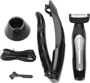 Men Back Trimmer Body Hair Groomer for Men with Removable Curved Handle Wet Dry Use Extreme Reach for Back Chest Face